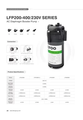 LEFOO 230V 200-400GPD серии переменного тока